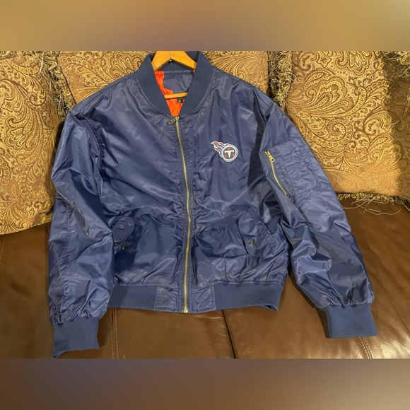 Tennessee Titans NFL Polyester Team Jacket Snap Button, Men’s XL Unique - Picture 3 of 10